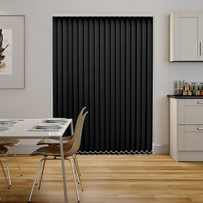 Room Darkening Vertical Blind, 245 cm L x 150 cm W, Black