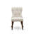 3 Piece Dining Room Furniture Set Contains a Square Dining Table and 2 Doeskin Linen Fabric Upholstered Chairs, Mahogany-1549322134-1549322135-1549322132