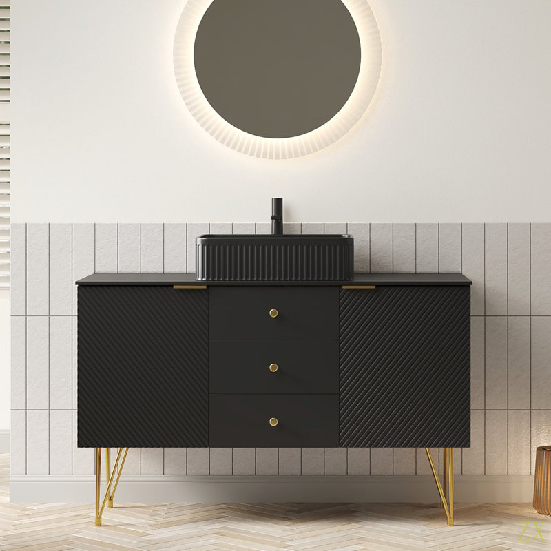 Meuble-lavabo autoportant en contreplaqué GEMA, 48"
