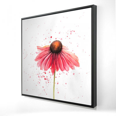 "Marguerite rose" sur toile