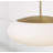 20" W x 8.25" H  1-Light Pendant in Aged Brass with Soft White Glass Oval Globe-124328665