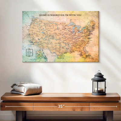 Home With You Push Pin USA Amrico