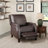 Zinca 30" Traditional Faux Leather Reclining Chair with Sophisticated Nailhead Trim & Push-Back Recline-111243246