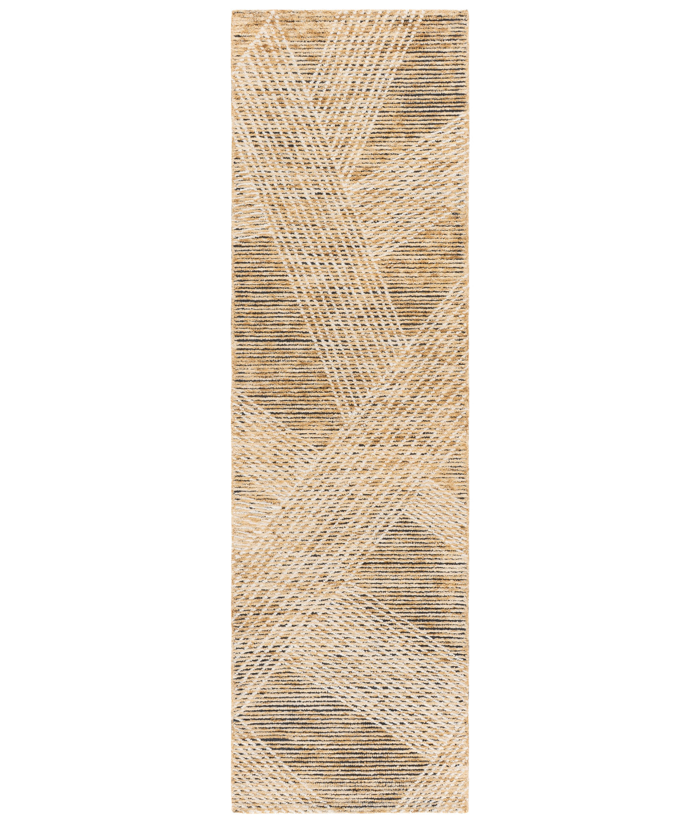 Hand-Tufted Abstract Wool Rug, Runner 2'3" x 8'