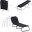 Fauteuil de bronzage pliant au soleil - Noir 22,5 po x 27,5 po Chaise pliante d'extérieur inclinable 22 po 11 po 75,82 po