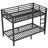 Sturdy Metal Twin Over Twin Bunk Bed for Teens & Adults, Space-Saving Frame with Noise-Free Design, No Box Spring Needed, Black