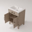 Meuble-lavabo simple en chêne gris 24 po X P 18 po D, avec plateau en acrylique-1250614547