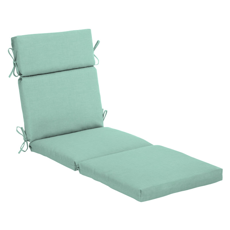 Coussin de chaise longue d'extérieur ARDEN, Turquoise, H 3,5 po x l 22 po x P 52 po