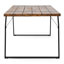 Table de salle à manger de style industriel moderne avec plateau à lattes et bois d'une largeur de 69,92 po, l 29,2 po, assemblage requis