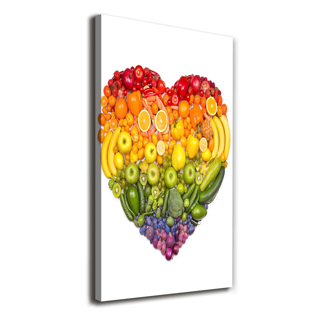 Fruit Heart - Kunstdrucke auf Leinwand - Wrapped Canvas