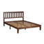 Grand lit en bois d'acacia Dusk, brun