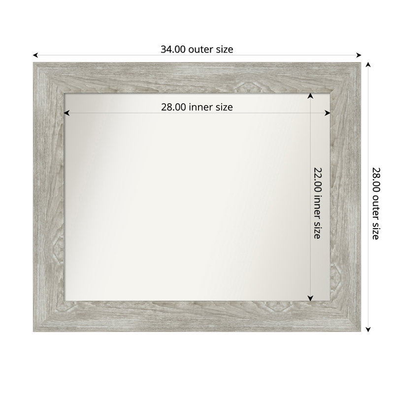 Miroir mural Dazion, 28 po x 34 po