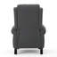 Fauteuil inclinable rembourré en tissu gris anthracite - Fauteuil inclinable de salon moderne avec pieds en bois d'hévéa pour regarder la télévision confortablement