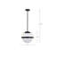 Luminaire suspendu sphère 1 lumière Whit-88590733-88590735