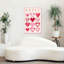 «Happy Hearts», art mural abstrait fantaisiste romantique-129022005