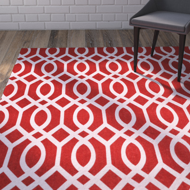 Nolan Hand Loomed Cotton Geometric Rug, Rectangle 5' x 8'