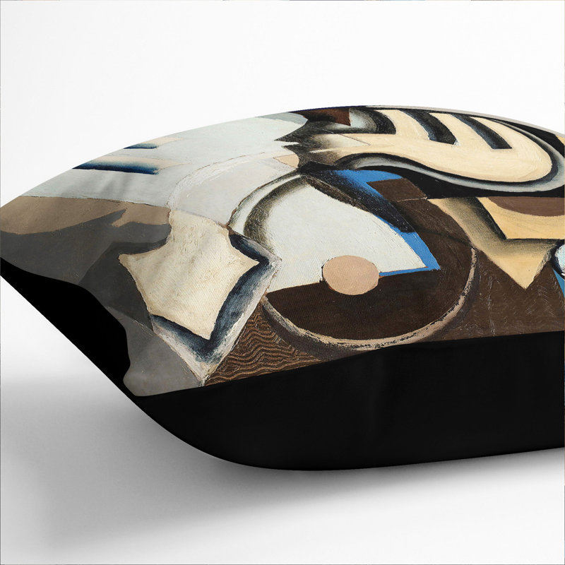 Still Life Vol.4 Square Throw Cushion, Black, 40cm H x 40cm W x 15cm D