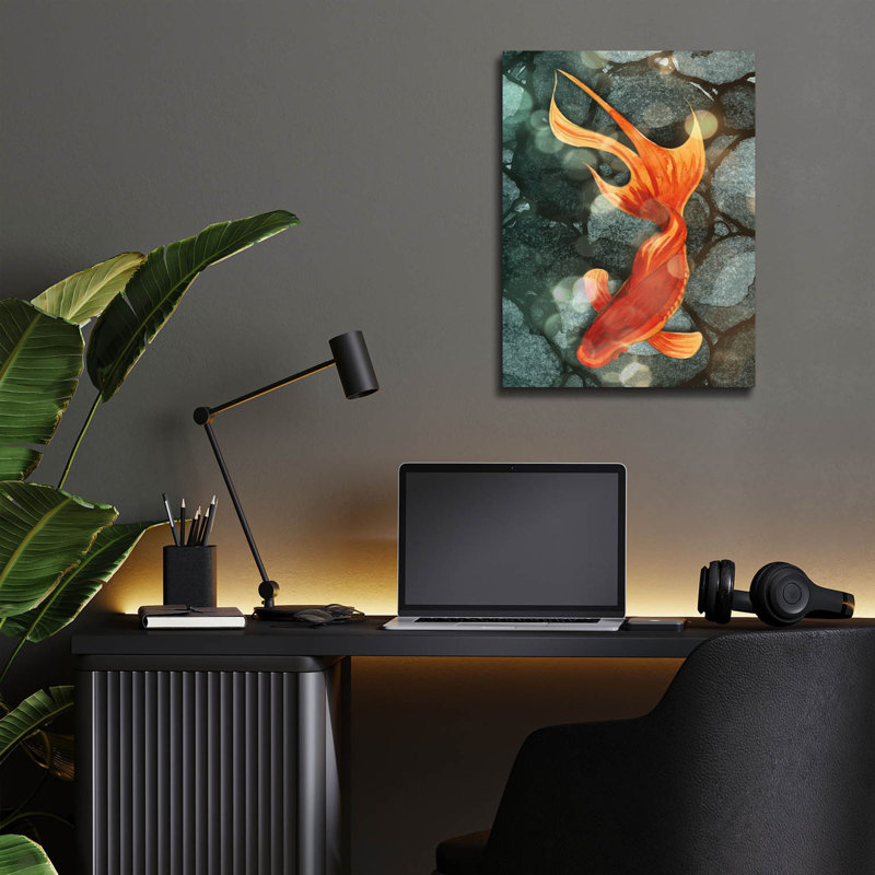 Art mural épique «Fantail 1» par Alicia Ludwig, 12 po x 16 po