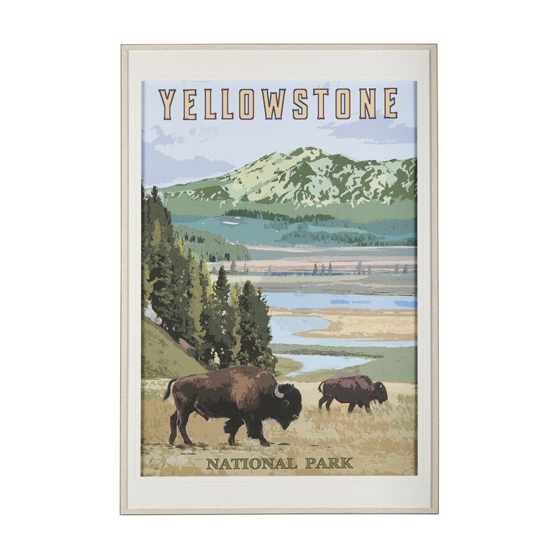 Parc national - Glacier par Mark Chandon, reproduction d'art encadrée sous verre, National Park - Yellowstone