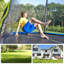 Songmics ft Round Backyard Trampoline with Safety Enclosure
