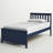 Solid Wood Platform Bed with Slat Headboard -49818235-27507297