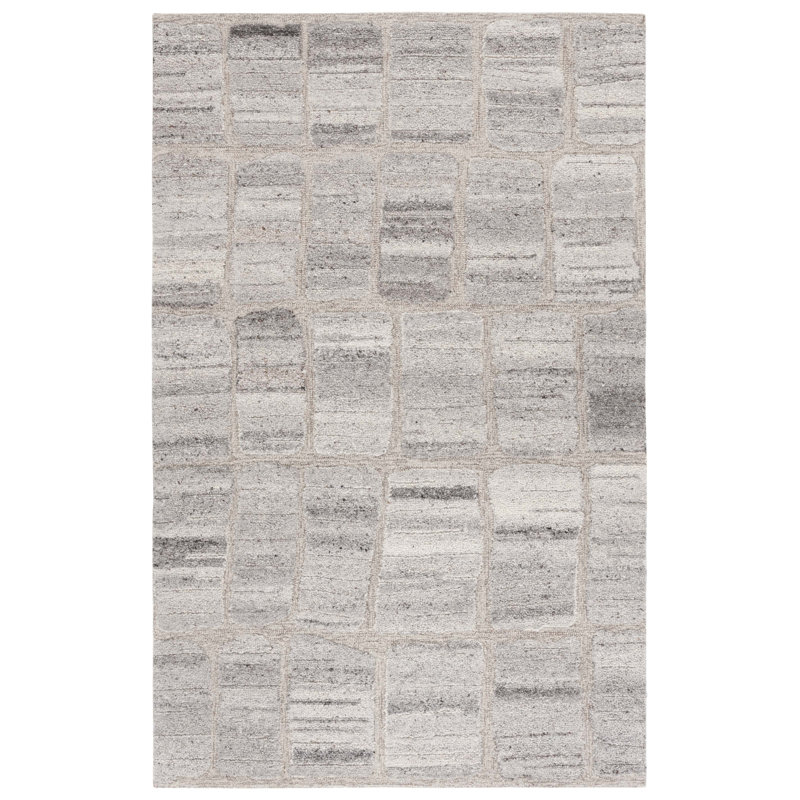Tapis taupe / gris Marzia 104, Rectangulaire 3 pi x 5 pi