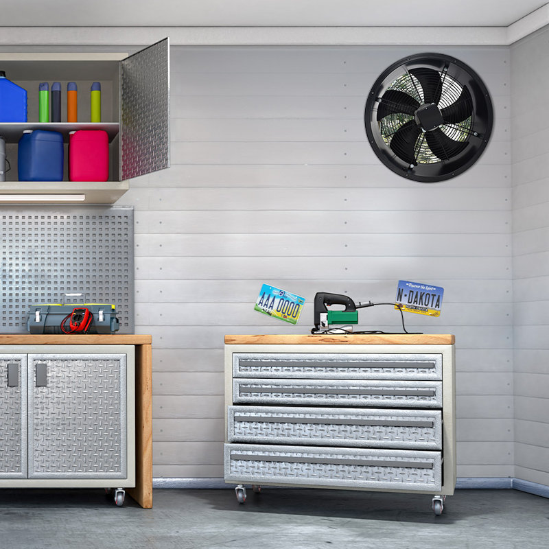 Livingandhome Ventilation Wall-Mounted Exhaust Axial Fan 14-inch