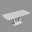 Table de salle à manger 62,99 à 78,74 po, blanc et gris, table de salle à manger en MDF et table de salle à manger extensible de style industriel moderne avec pieds en forme de U, convenant à la maison et au bureau