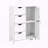 Bathroom Floor Storage Cabinet Adjustable Shelf Drawers Easy Assembly Design