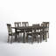 Ensemble de salle à manger extensible en bois d'hévéa Katarina