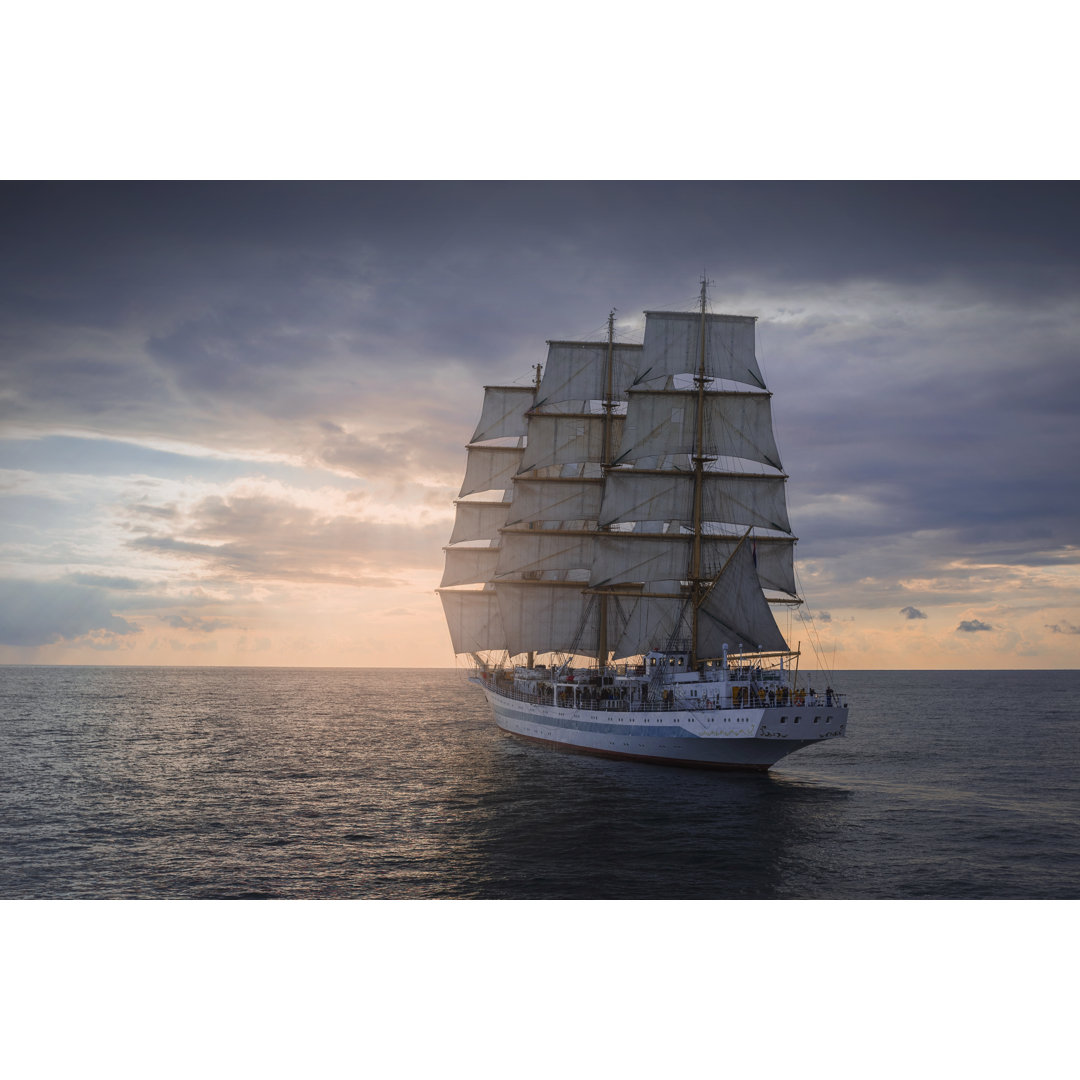 Sailing Ship by Streluk - Wrapped Canvas Print