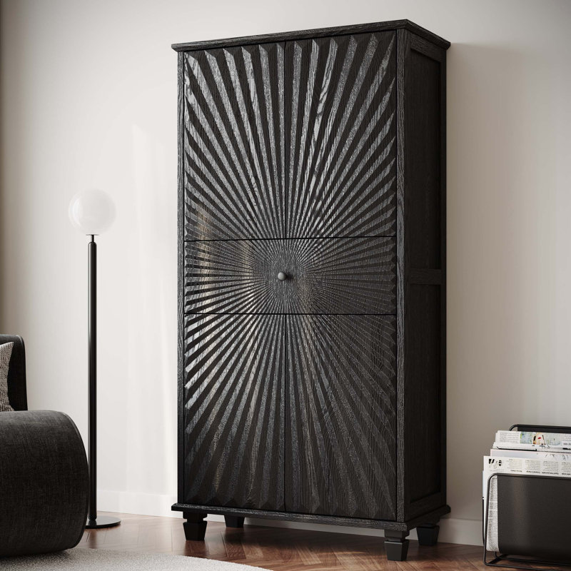 Armoire artistique à géométrie 3D avec solutions de rangement haut de gamme
