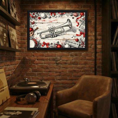 Instruments de musique et décorations de Noël
