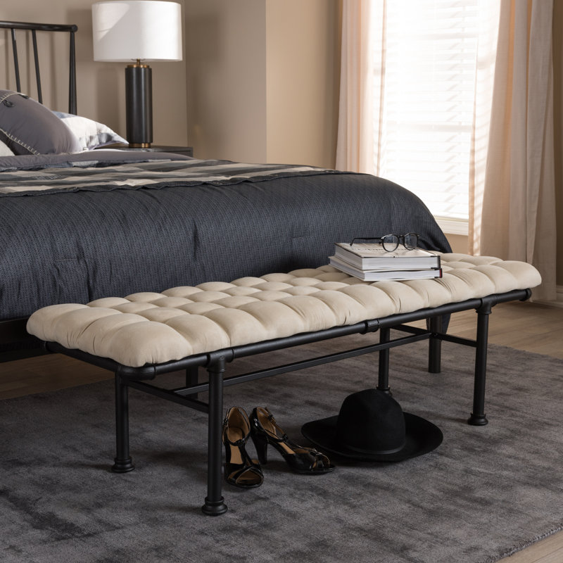Banc rembourré Harrison, Beige clair
