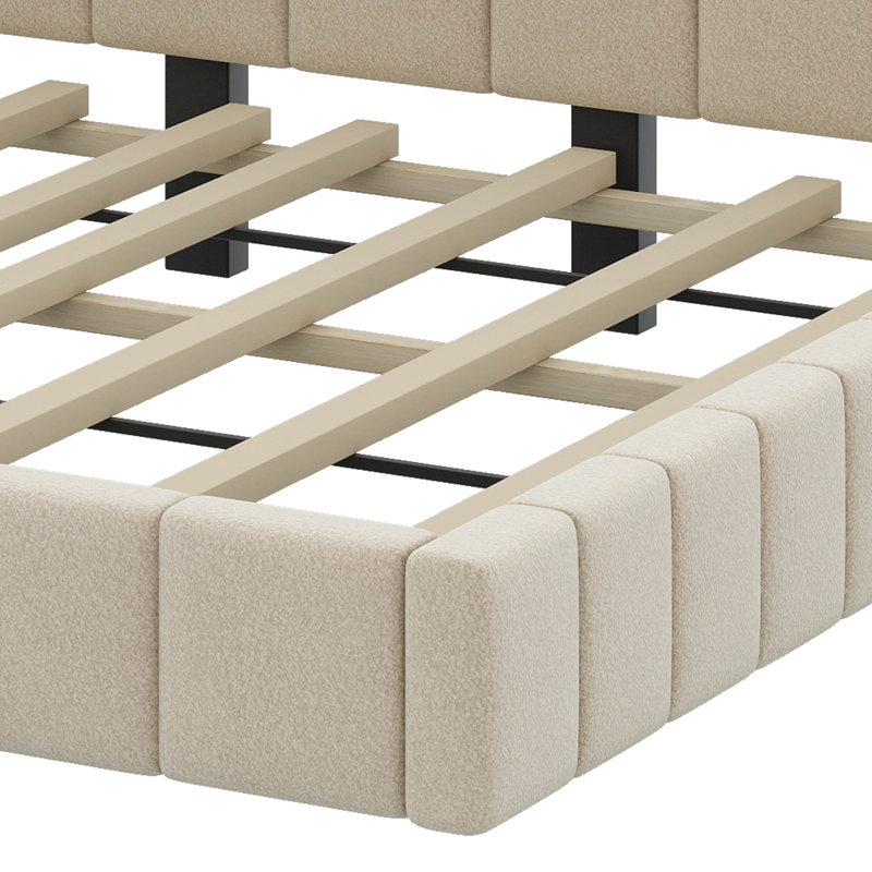Full Upholstered Daybed, Beige