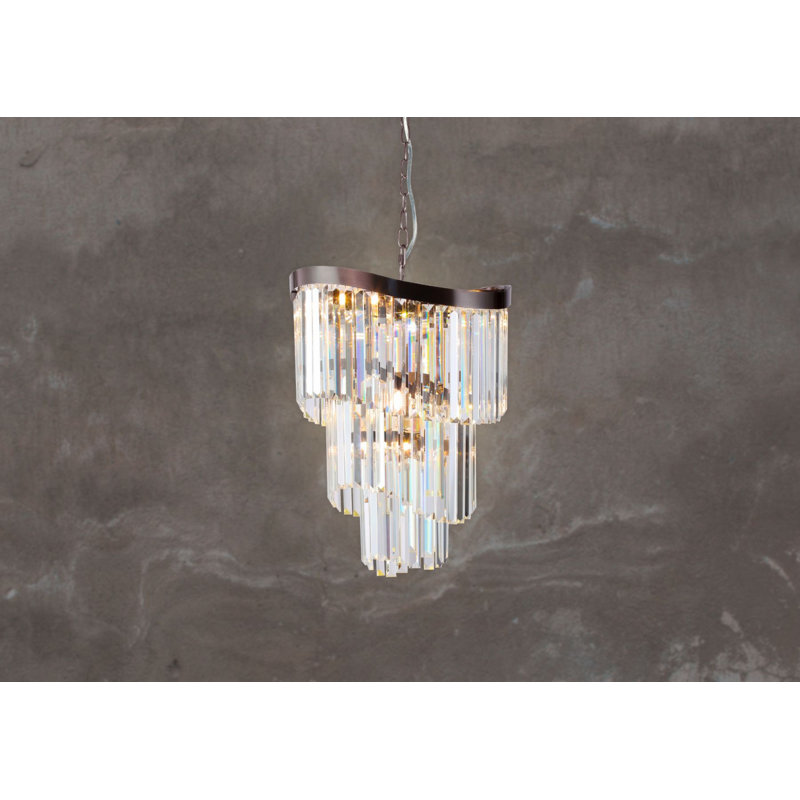 Debolt 6 - Light Crystal Pendant, Satin Chrome