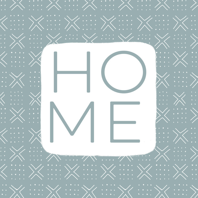 Home Mudcloth - Wrapped Canvas Print, 30cm H x 30cm W