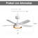 107CM Ceiling Fan with Remote Control and LED Lights