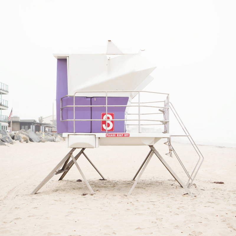 Tour mauve - photographie, H 30 po x l 30 po, Non, Toile tendue