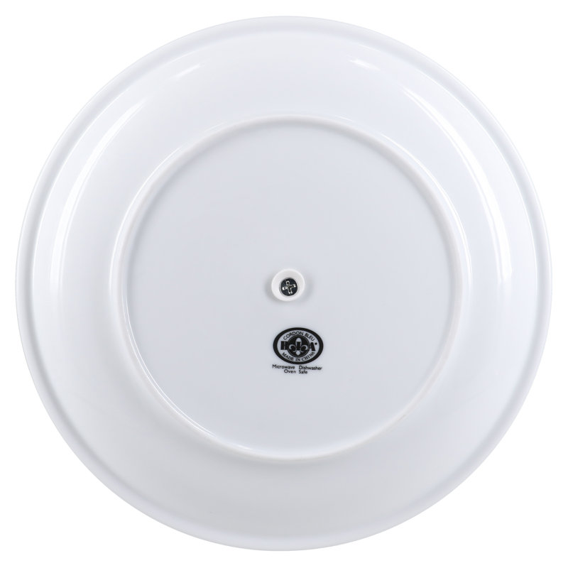 White Glazed Ceramic 3-Tier Round Serving Tray