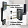 Iron Black Double Door Handle Set For Front Entry Door, Reversible For Left&Right Handed