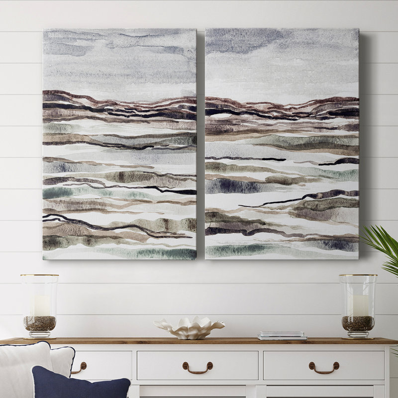 Toile tendue avec châssis I Mute Earth Layers - prêt à accrocher, H 18 po x l 24 po
