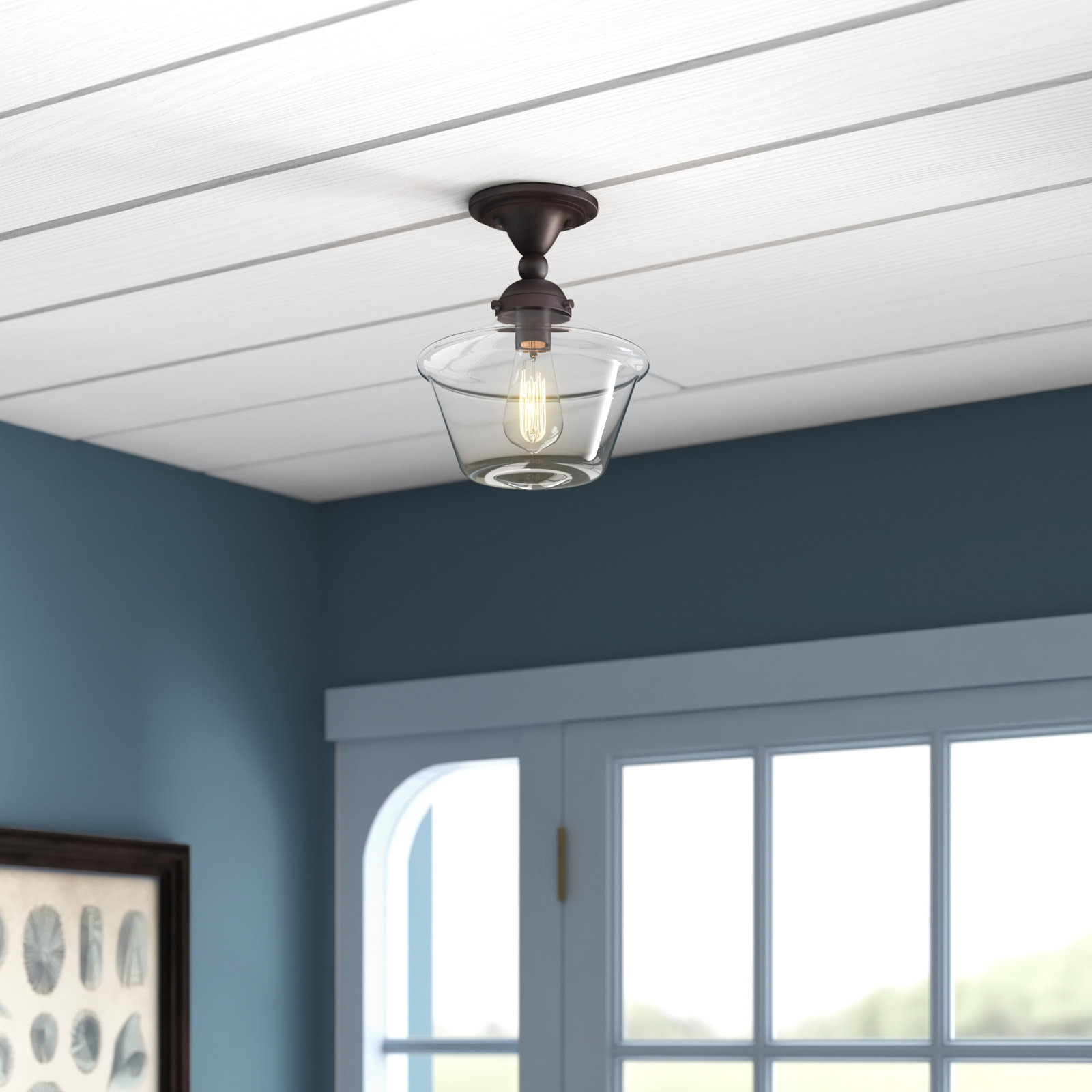 Lassell 1 - Light Semi Flush Mount, Oil Rubbed Bronze