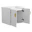 Meuble-lavabo à fermeture en douceur de 60 po avec lavabo et petites tablettes de rangement.-1385840572