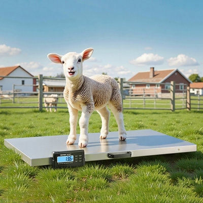Pèse-personne numérique, double précision de 0,2 lb, balance de poids commercial de 1 100 lb avec fonction de maintien / tare et écran ACL, convient aux colis, aux frais de port, aux bagages, à la batterie et à l'adaptateur d'alimentation inclus