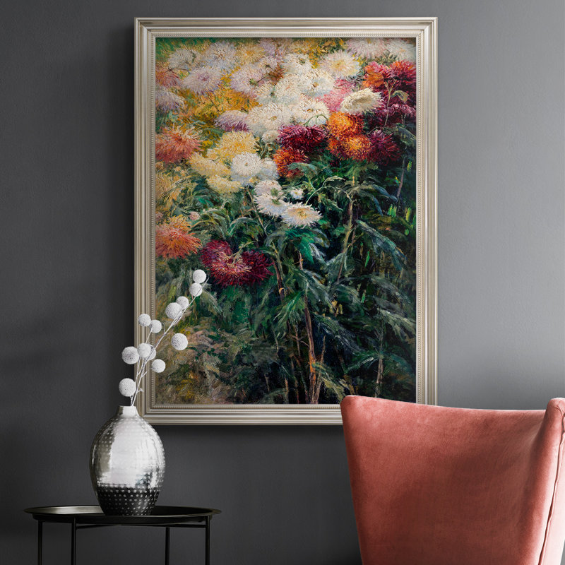«Chrysanthemums in the Garden», reproduction d'un seul cadre photo sur toile, H 27 po x l 18 po x P 2,5 po