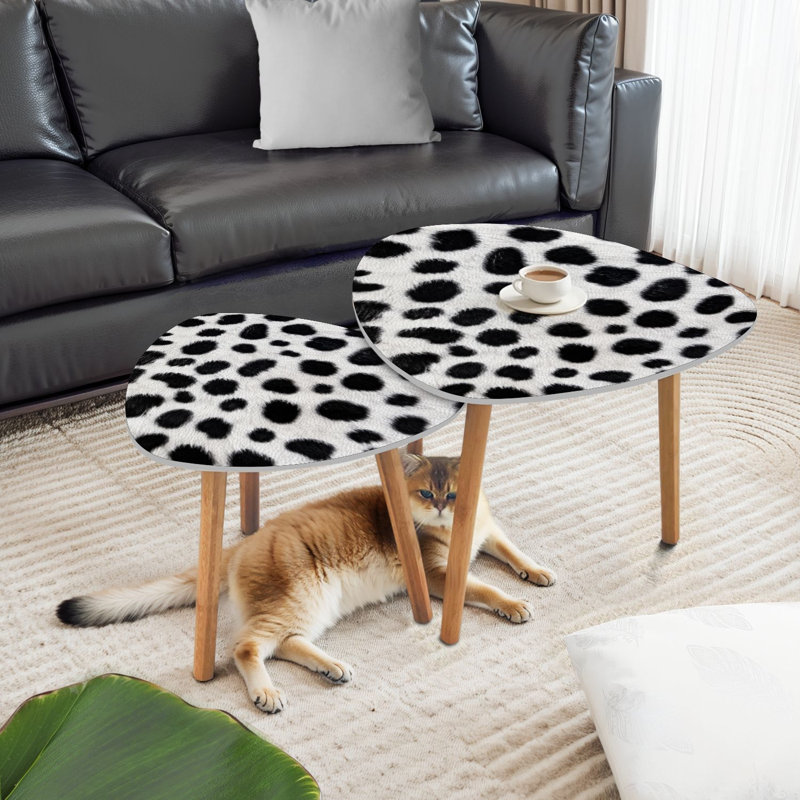 Ensemble de 2 tables basses gigognes Triangle