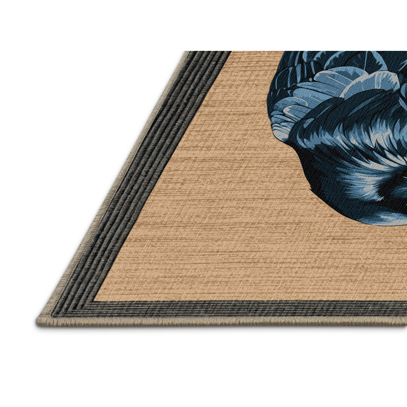 Washable American Crow Birds Area Rug, Rectangle 6' x 9'
