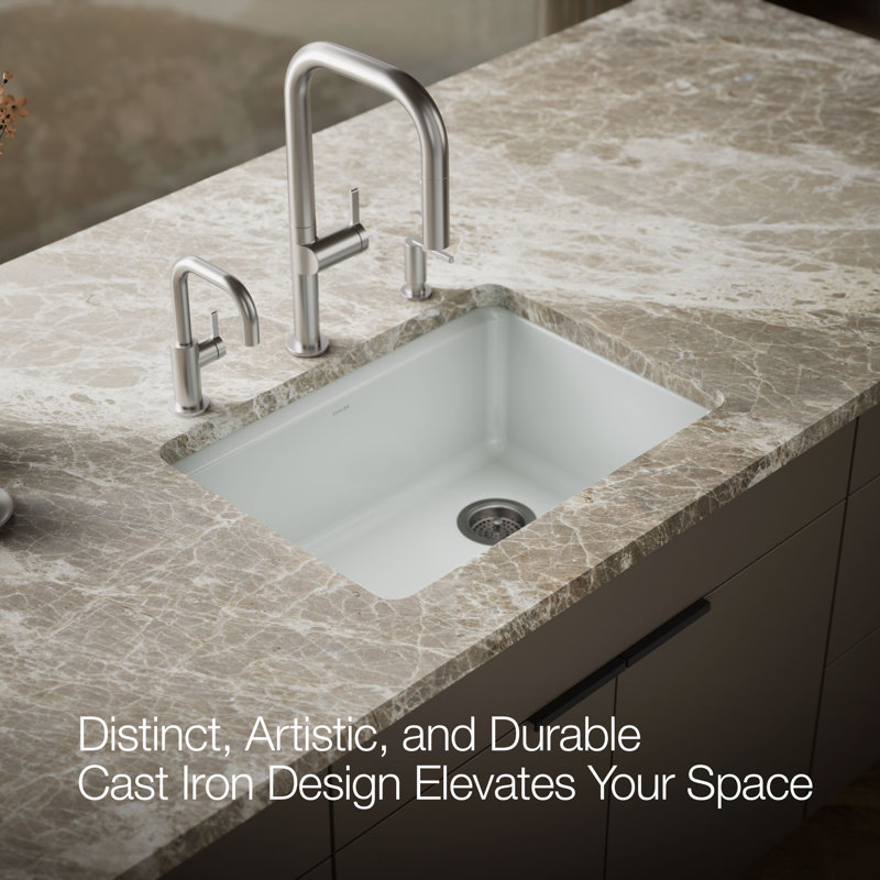 Riverby 27" Undermount Single-Bowl Workstation Kitchen Sink, Ice Gray