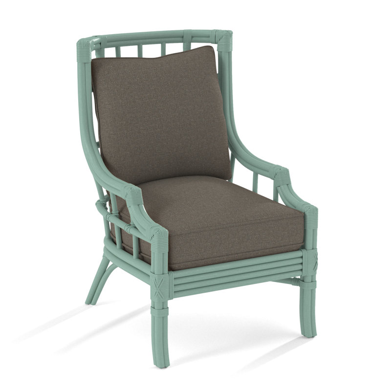 Seville Armchair, Gray Sugar Performance; 0863-84, Antique Frost White